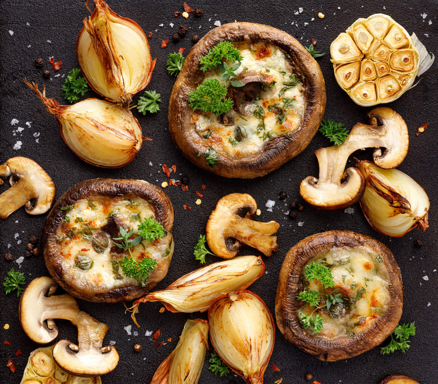 roasted portobello mushrooms