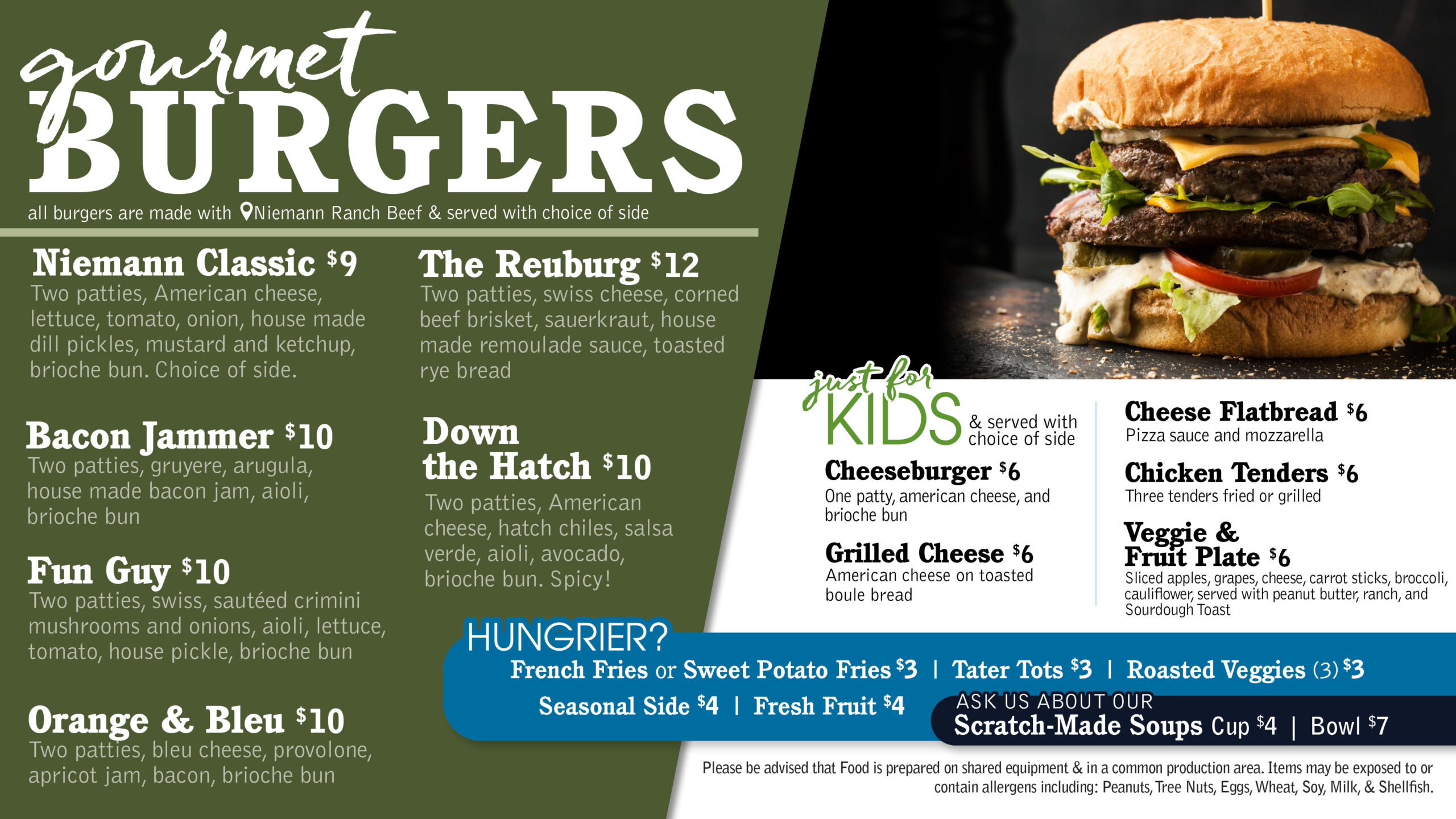 farmhouse restaurant champaign lunch menu