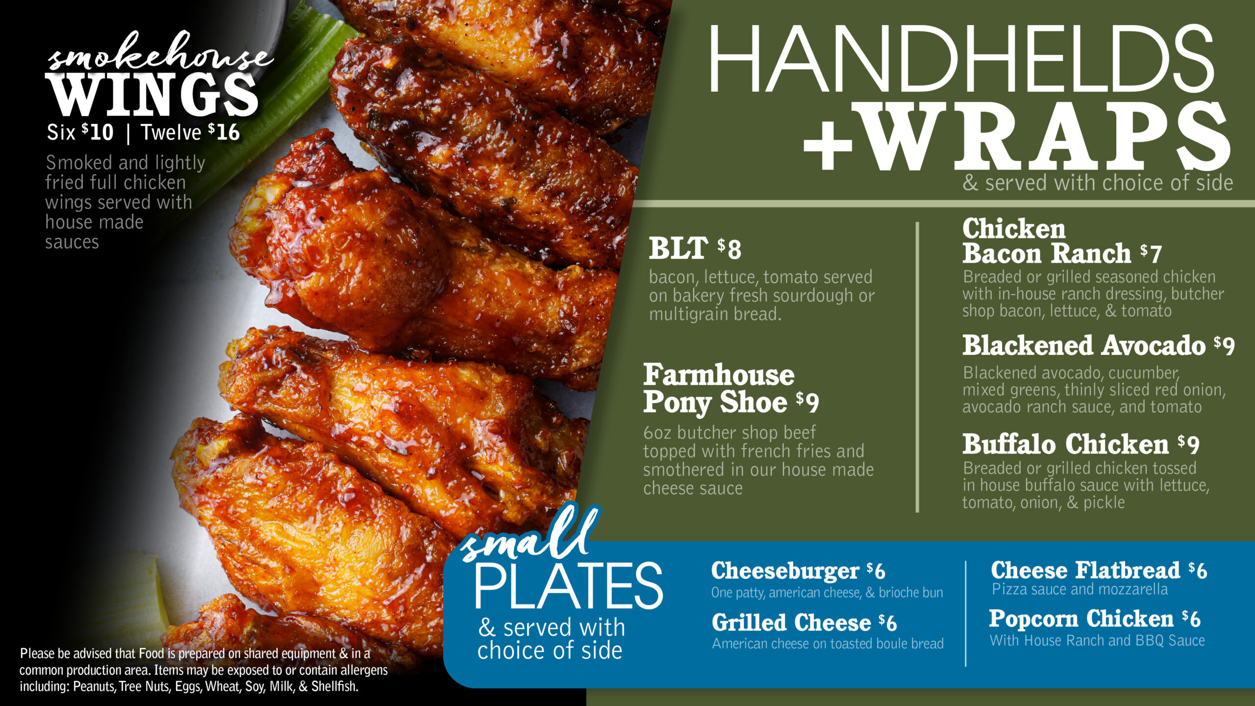 lunch menu for farmhouse restaurant springfield il