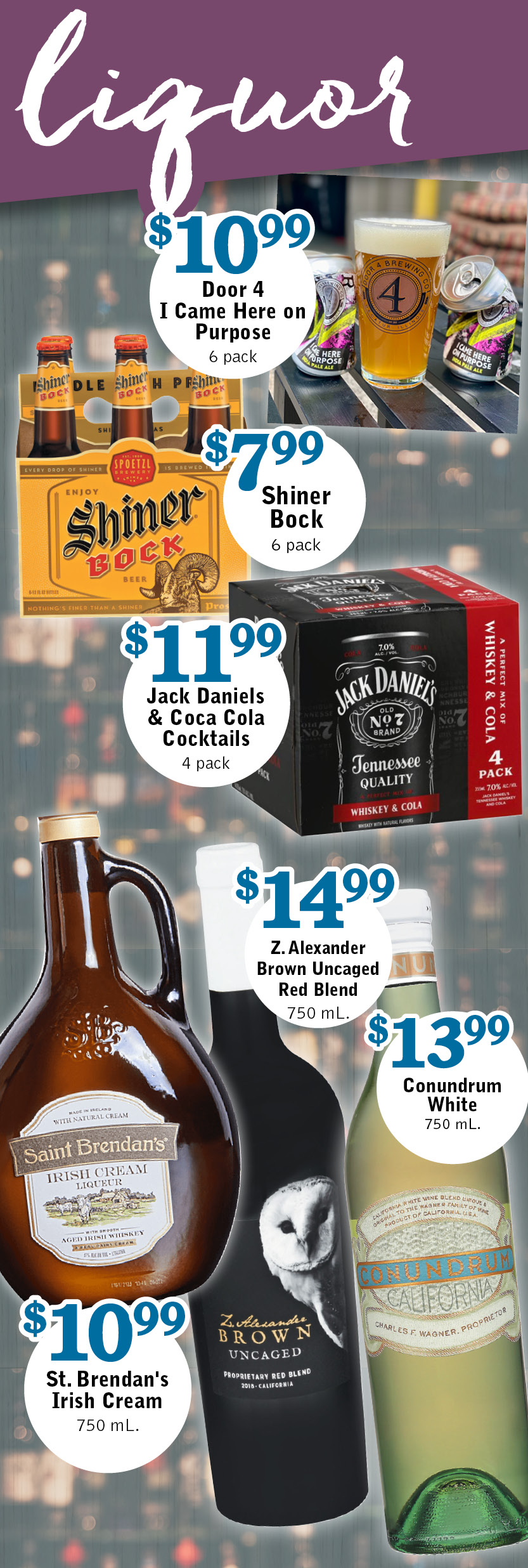 Liquor Specials