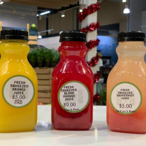 fresh orange juice and grapefruit juice at niemann harvest market