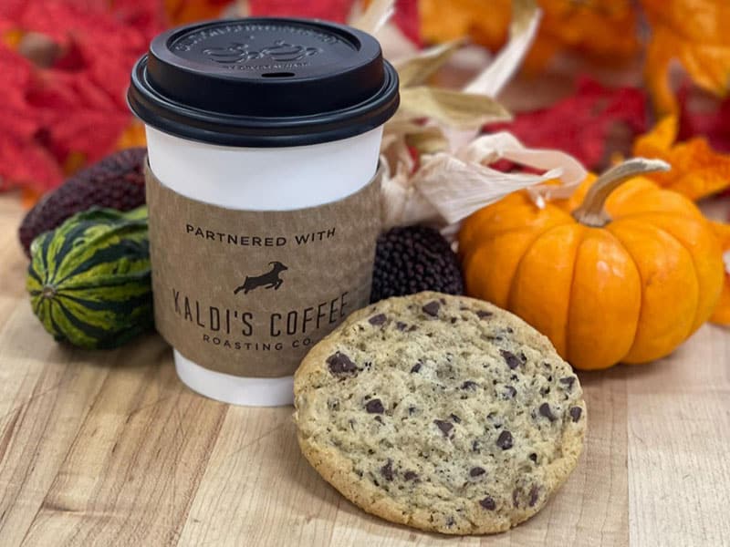 coffee and a cookie from the niemann harvest market coffee bar